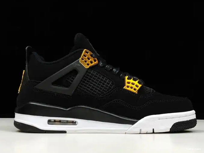 Rep Husky Metallic Air Jordan Royalty Black Gold-White 4 308497-032 0531